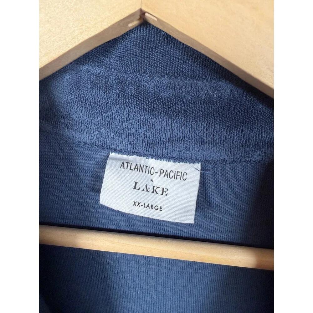 Atlantic-Pacific x LAKE Darcy Terry Dress Size XXL Navy Blue Vacation Resort